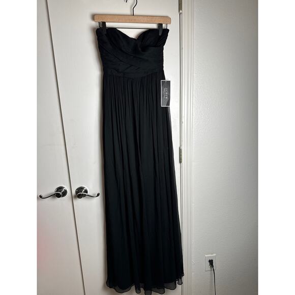 NWT J Crew Arabelle black strapless formal dress from the weddings parties line - Picture 1 of 6